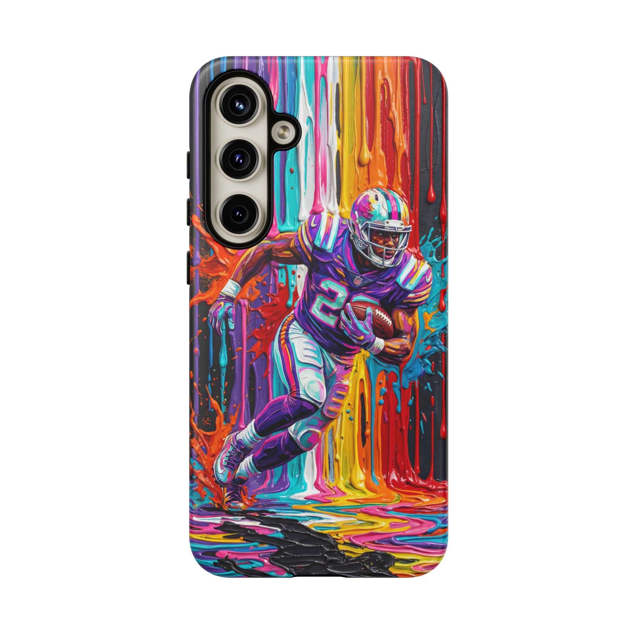 Vibrant American Football Runner Samsung Galaxy Phone Case