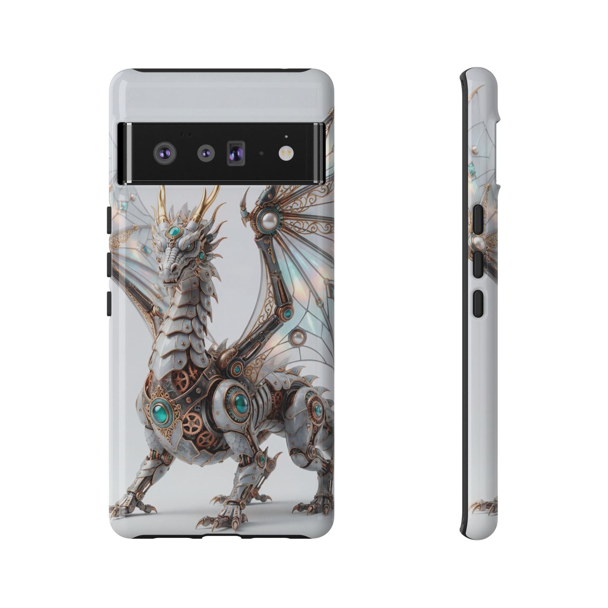 Steampunk Mechanical Dragon Google Pixel Case — Fantasy Armor Protective Cover