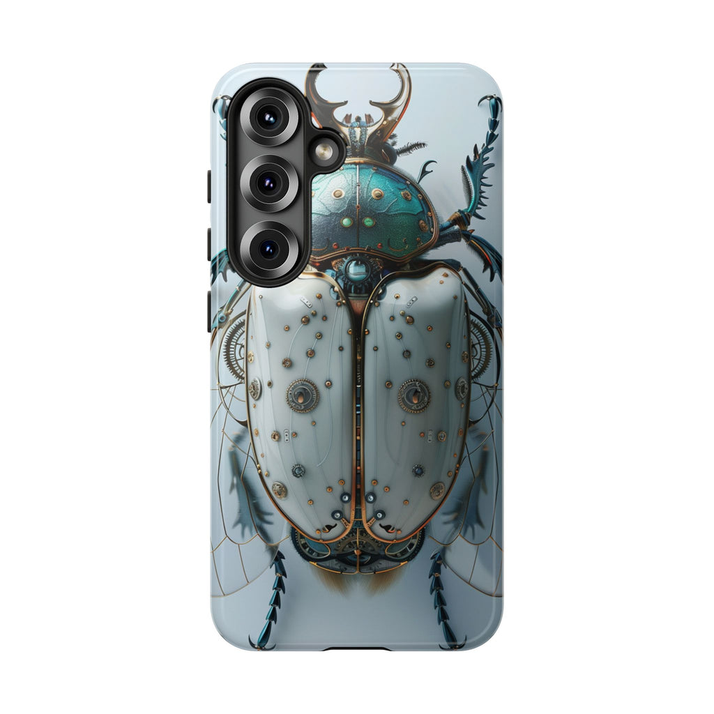 Steampunk White Beetle Protective Tough Samsung Galaxy Case