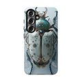 Steampunk White Beetle Protective Tough Samsung Galaxy Case