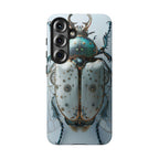 Steampunk White Beetle Protective Tough Samsung Galaxy Case