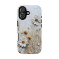 Textured Daisy Art Floral Relief iPhone Case