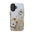 Textured Daisy Art Floral Relief iPhone Case