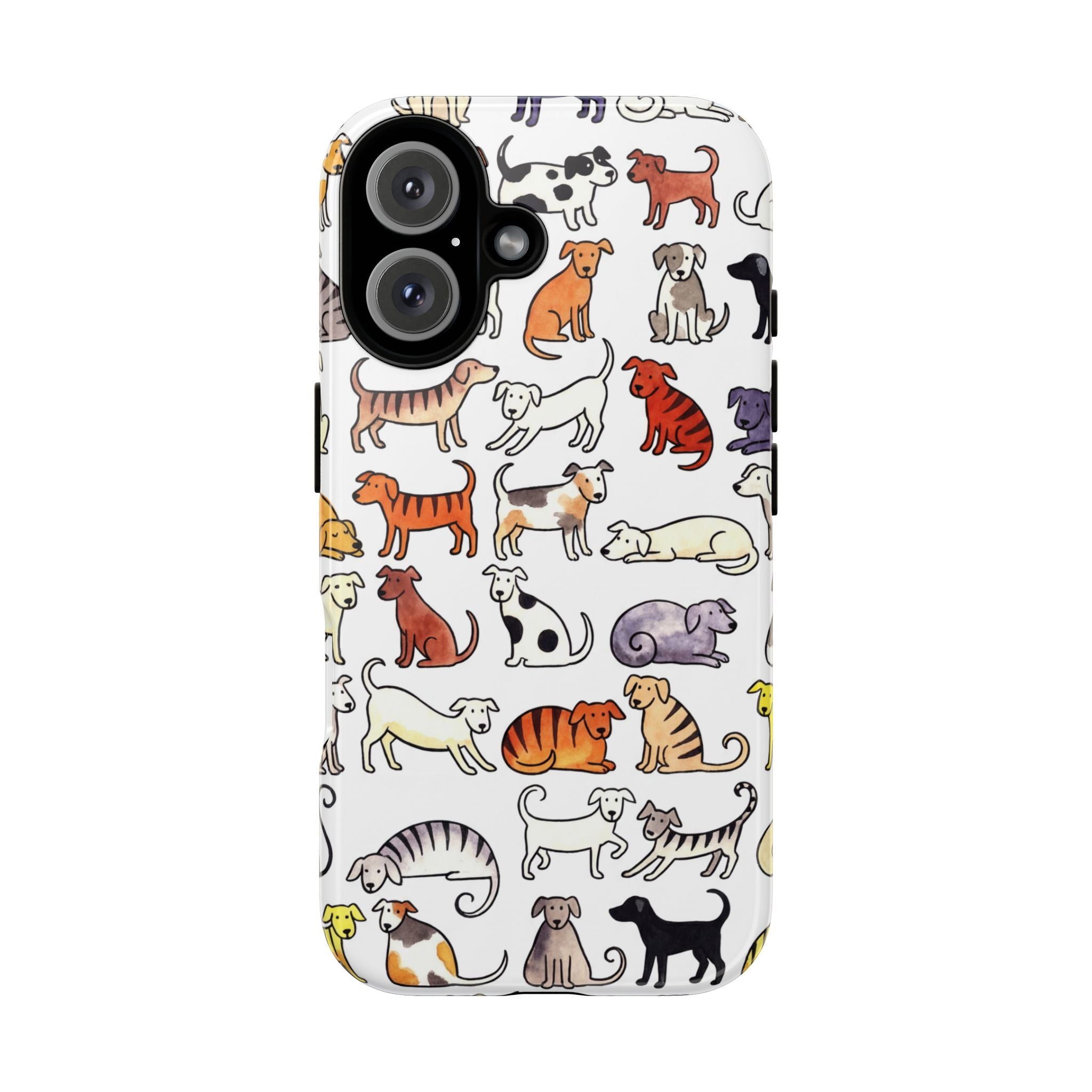 Dog Pattern iPhone Case | Cute Colourful Dogs