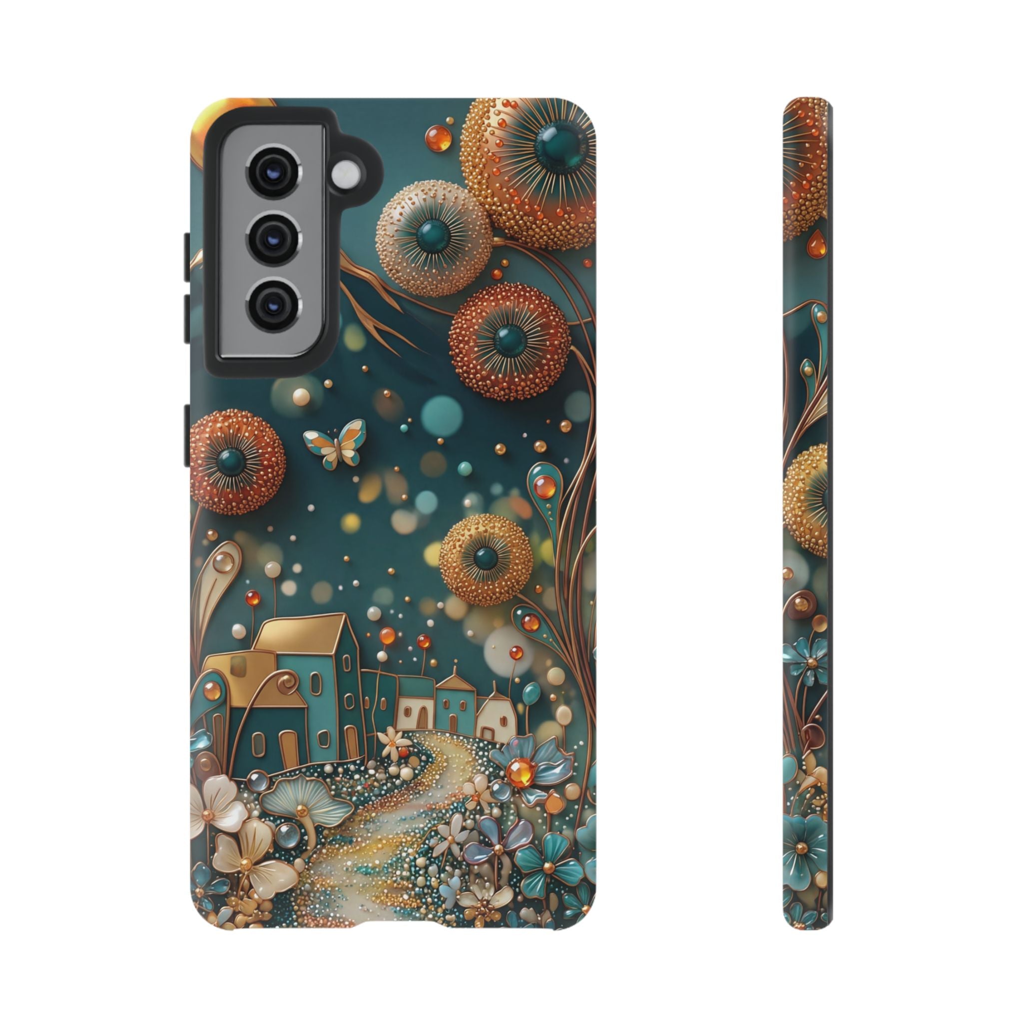 Whimsical Night Village Samsung Galaxy Case