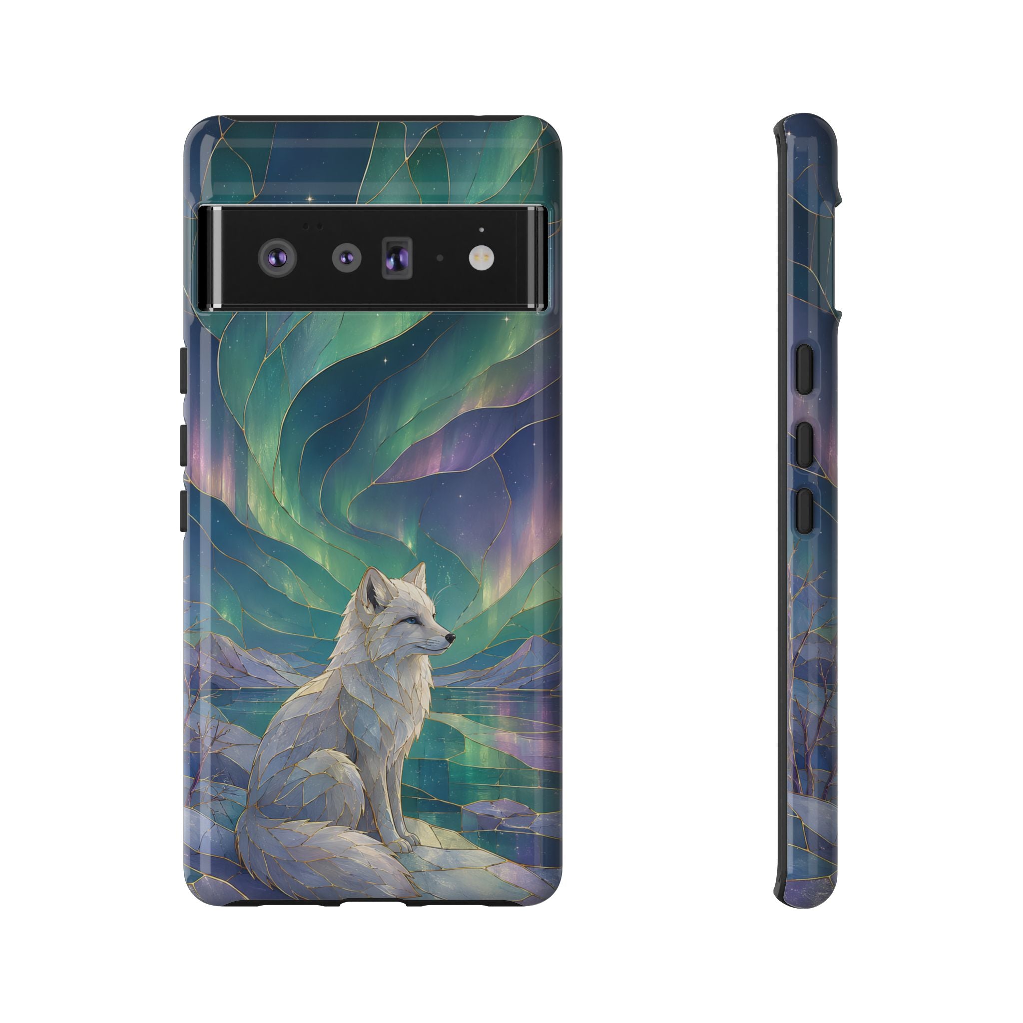 Arctic Google Pixel Fox Phone Case | Northern Lights Phone Case
