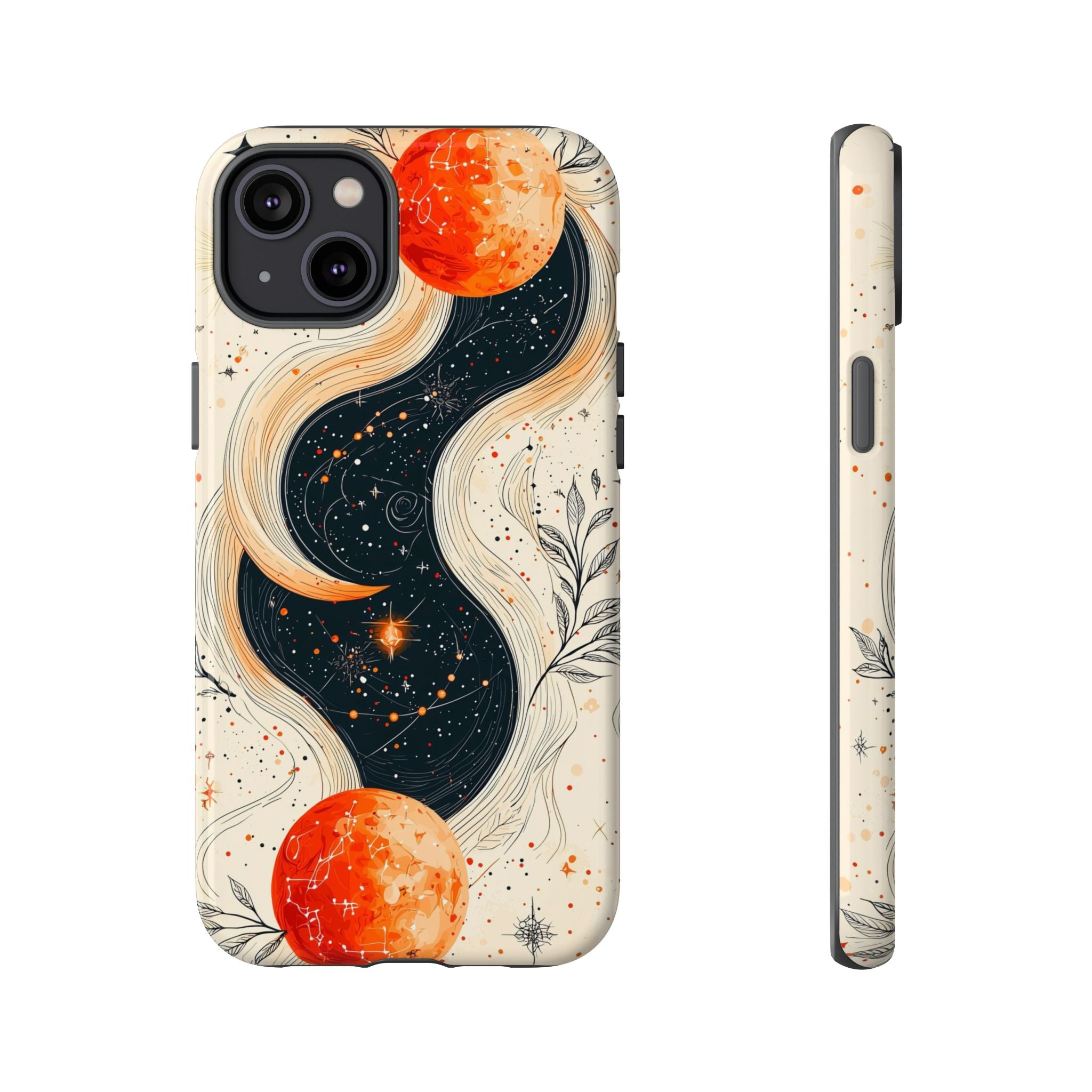 Astrology Galaxy iPhone Case | Red Moon Celestial