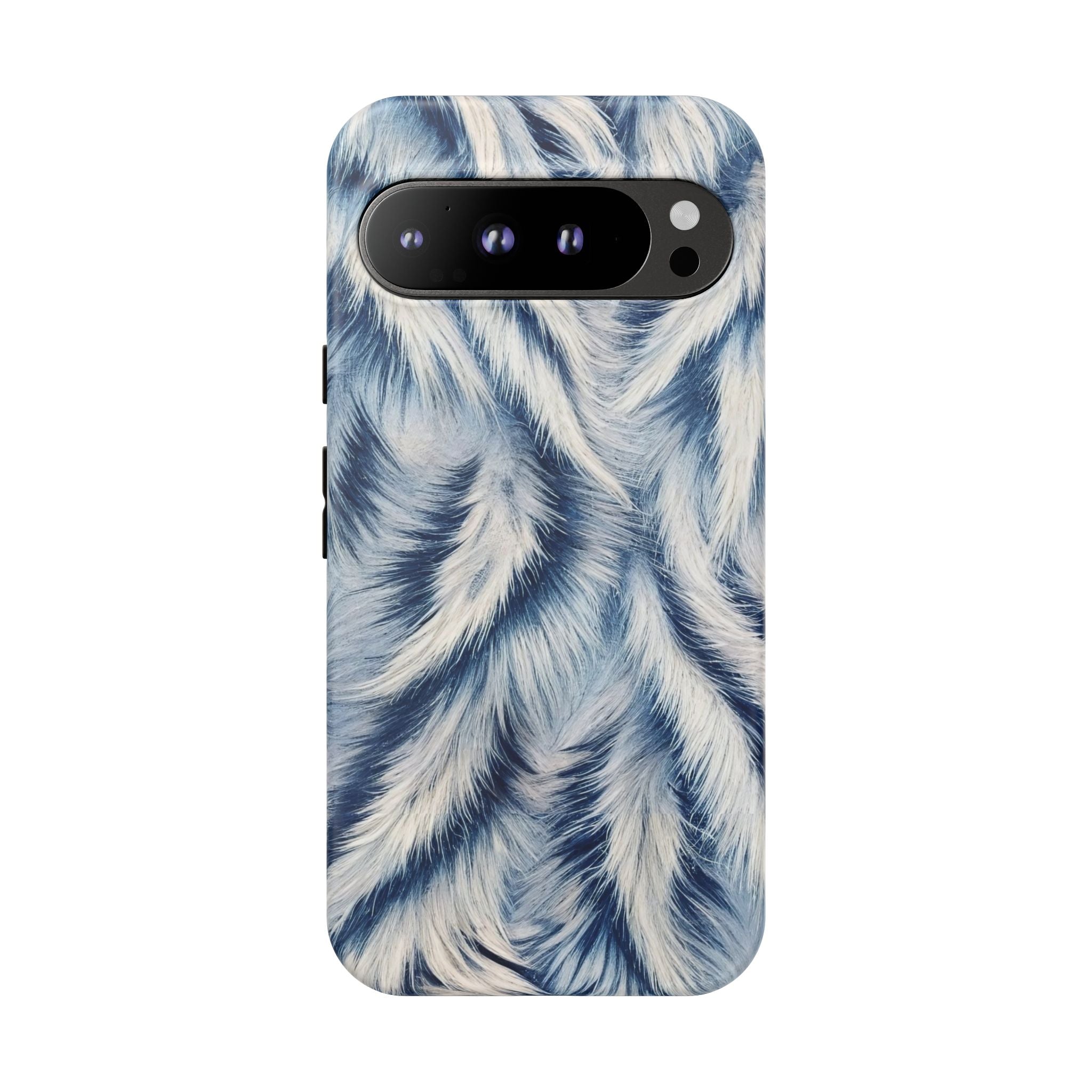 Blue Faux Fur Texture Protective Tough Google Pixel Case