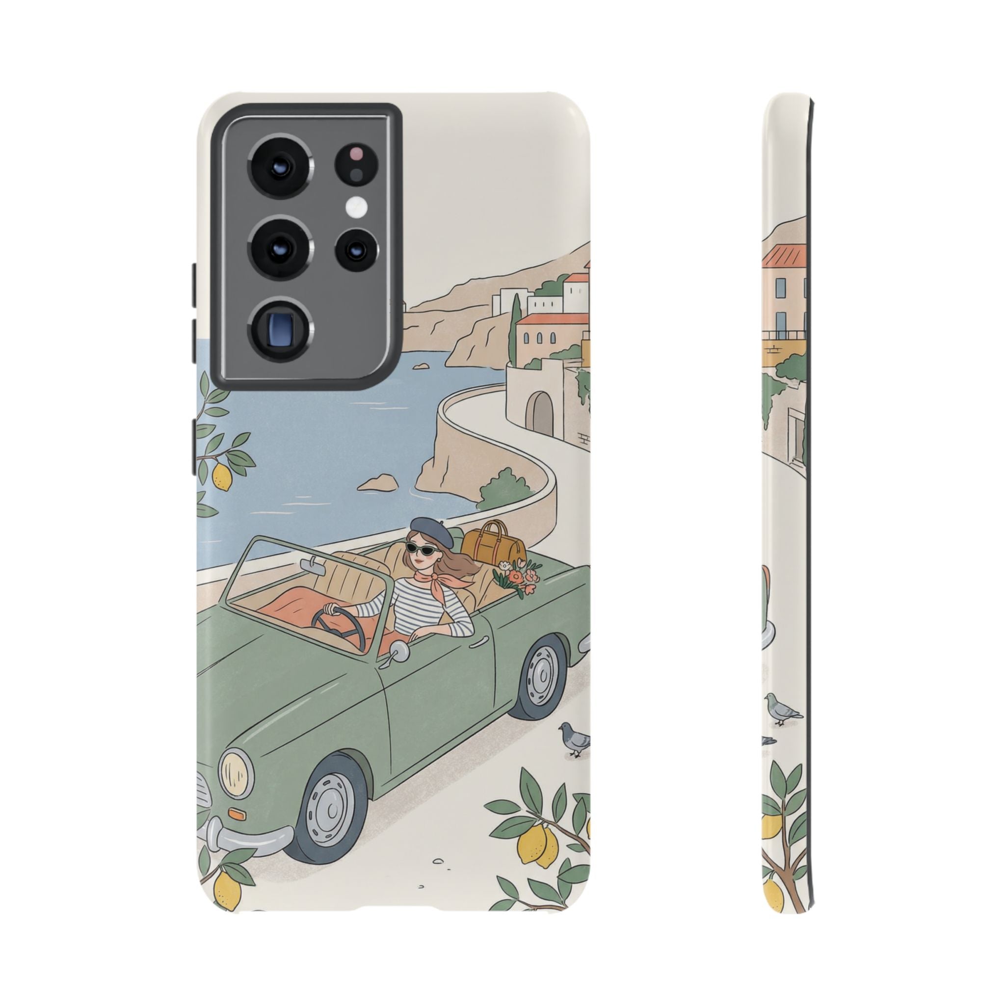 Retro Coastal Road Trip Design Samsung Galaxy Phone Case