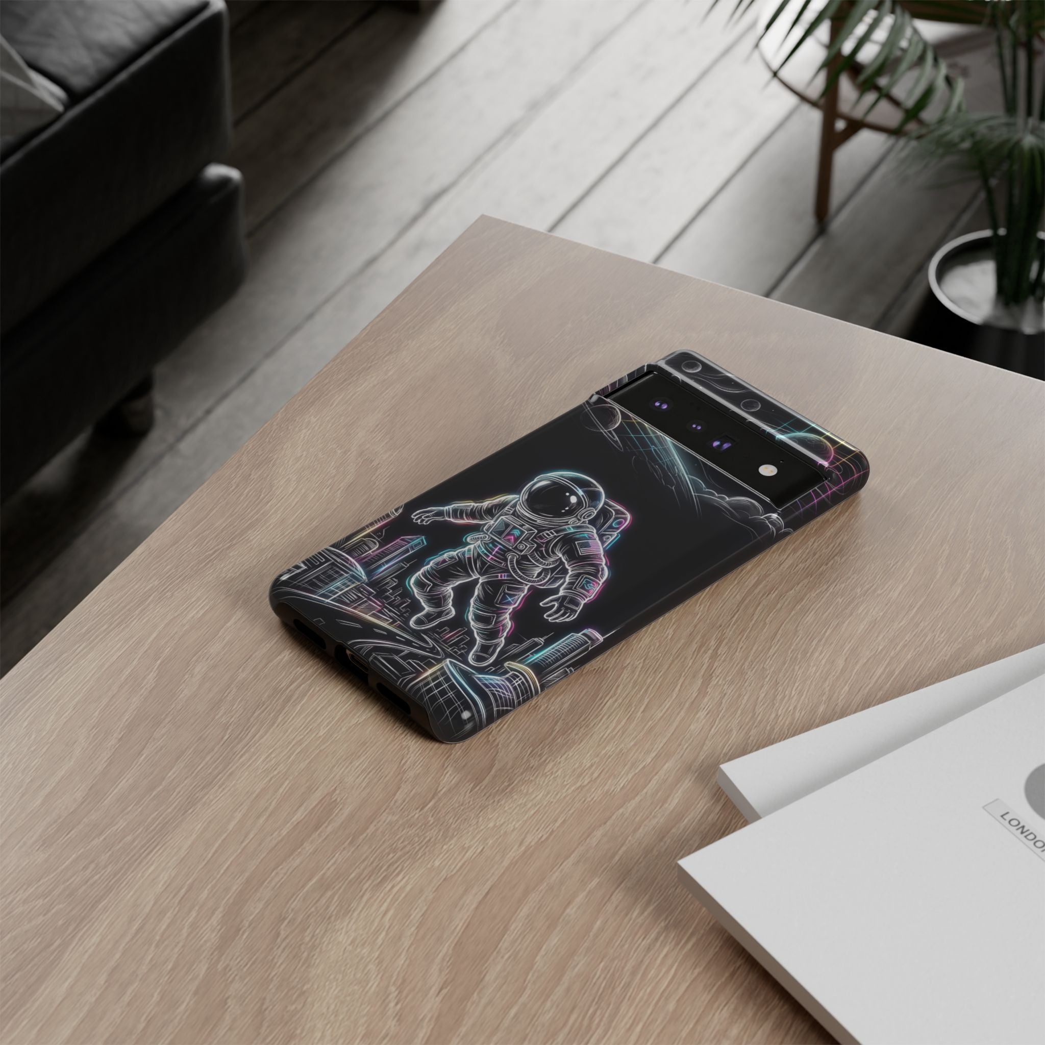 Space Explorer Astronaut Neon Google Pixel Phone Case
