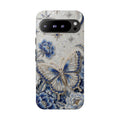 Custodia protettiva robusta per Google Pixel con farfalle Blue Moon | Fantasia floreale