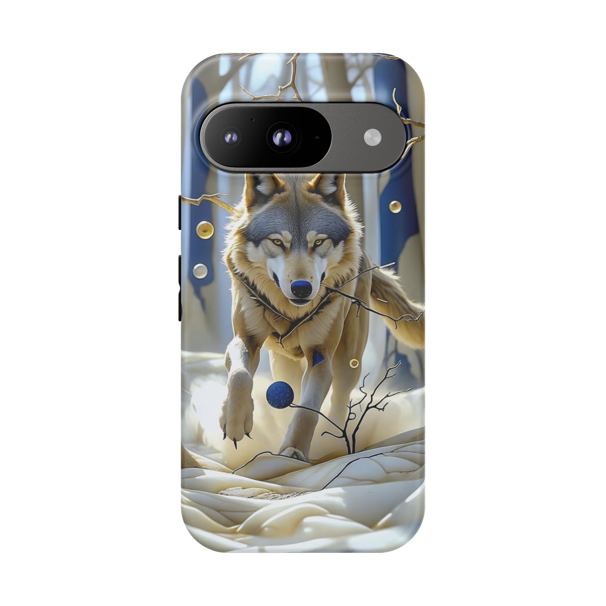 Wolf in Snow Google Pixel Case — Rugged Wildlife