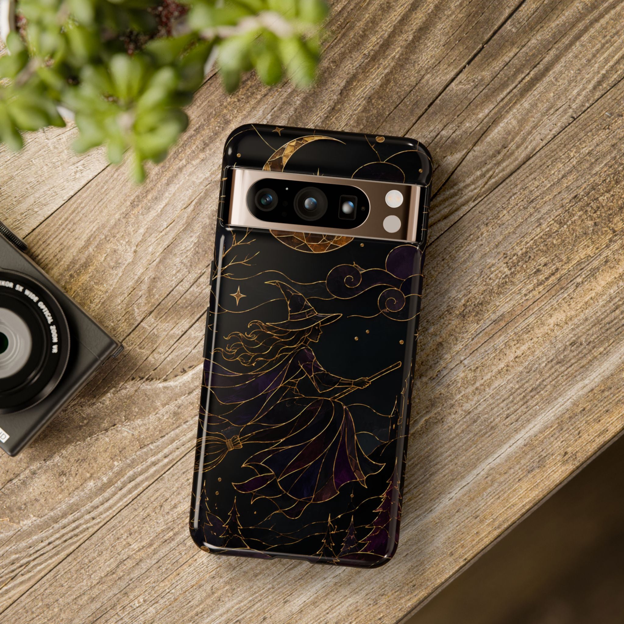 Witch Google Pixel Phone Case | Moon & Stars Phone Case