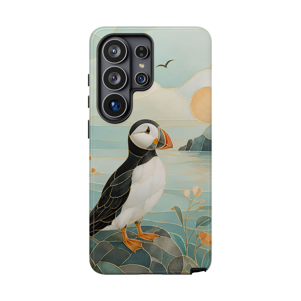 Puffin Coastal Samsung Galaxy Phone Case | Seaside Bird Art Phone Case