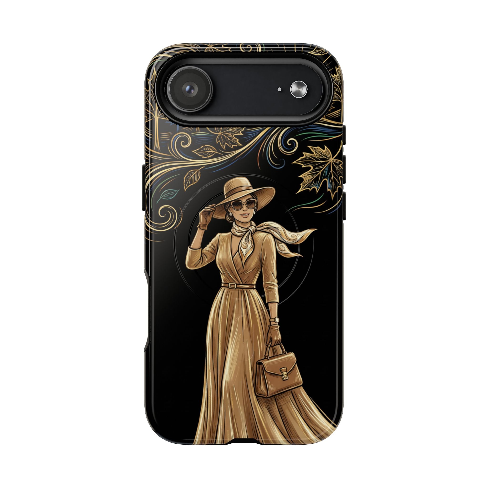 Vintage Autumn Lady MagSafe iPhone Case