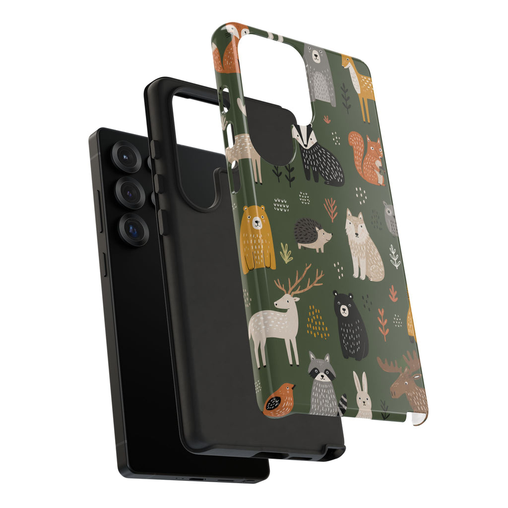 Woodland Animals Samsung Galaxy Phone Case | Forest Creature Art Cover