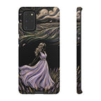 Cover per telefono Samsung Galaxy Lavander Breeze | Elegante protezione floreale con donna danzante