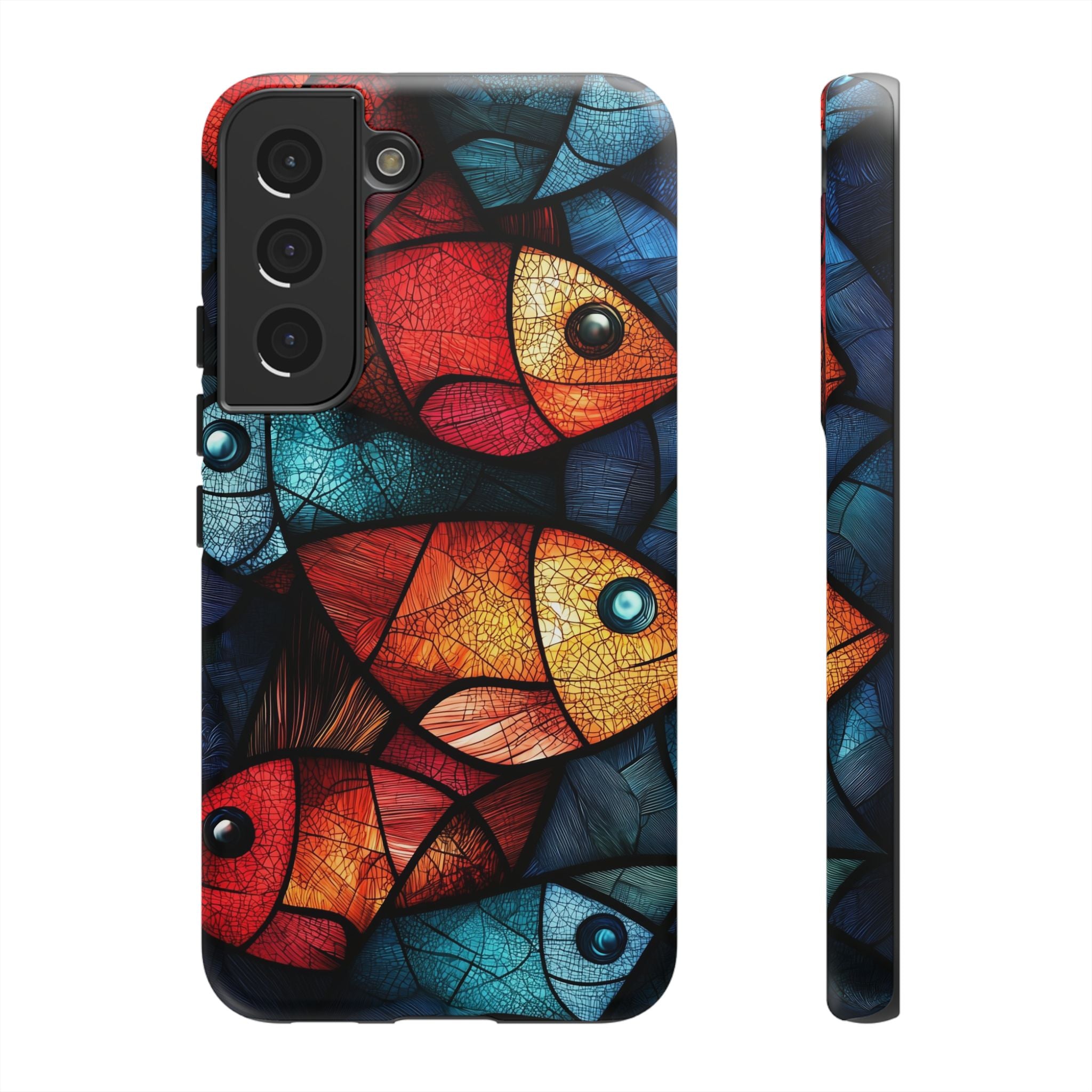 Fish Mosaic Tough Samsung Galaxy Case — Colourful Artistic Fish Pattern