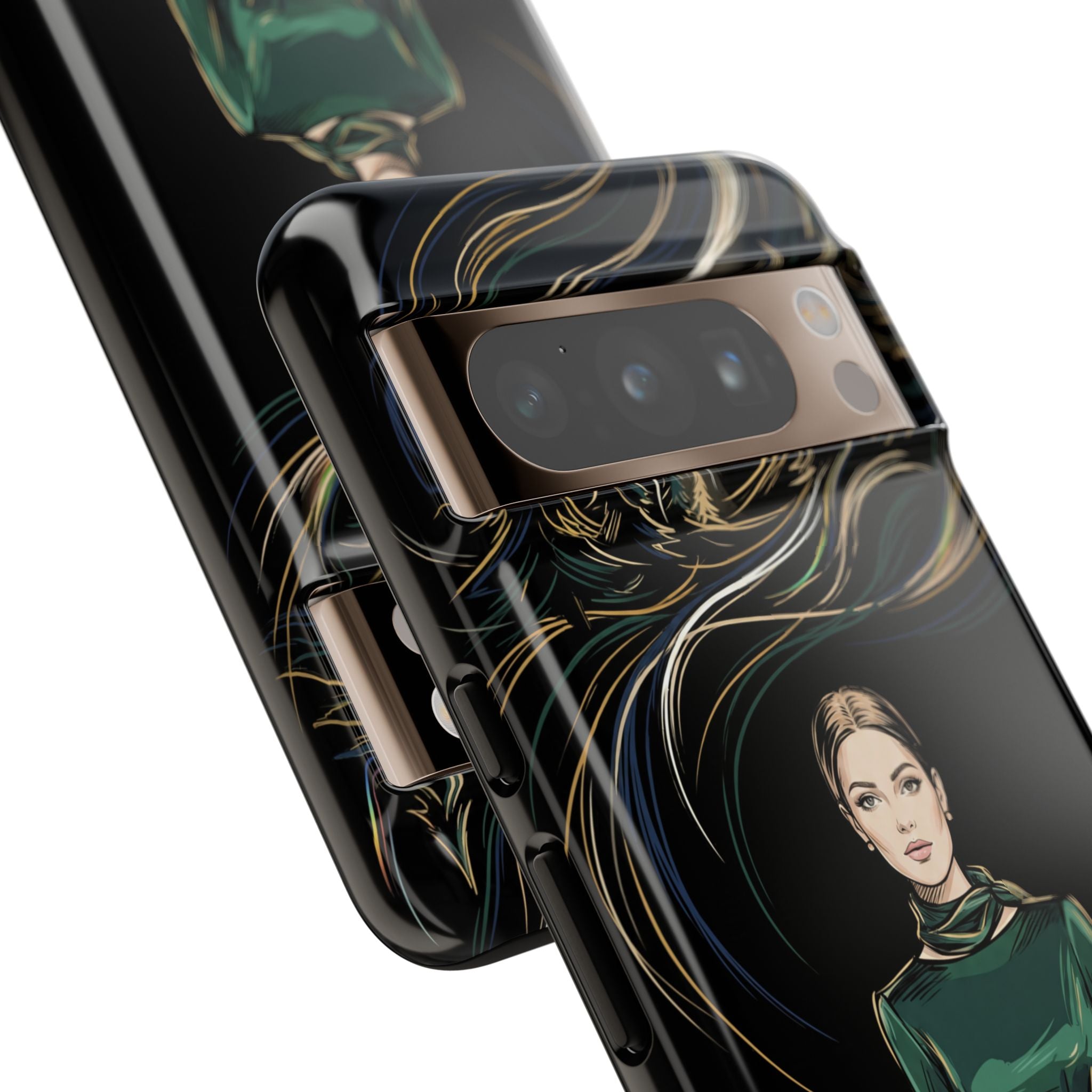 Custodia per Google Pixel Donna Elegante nella Foresta