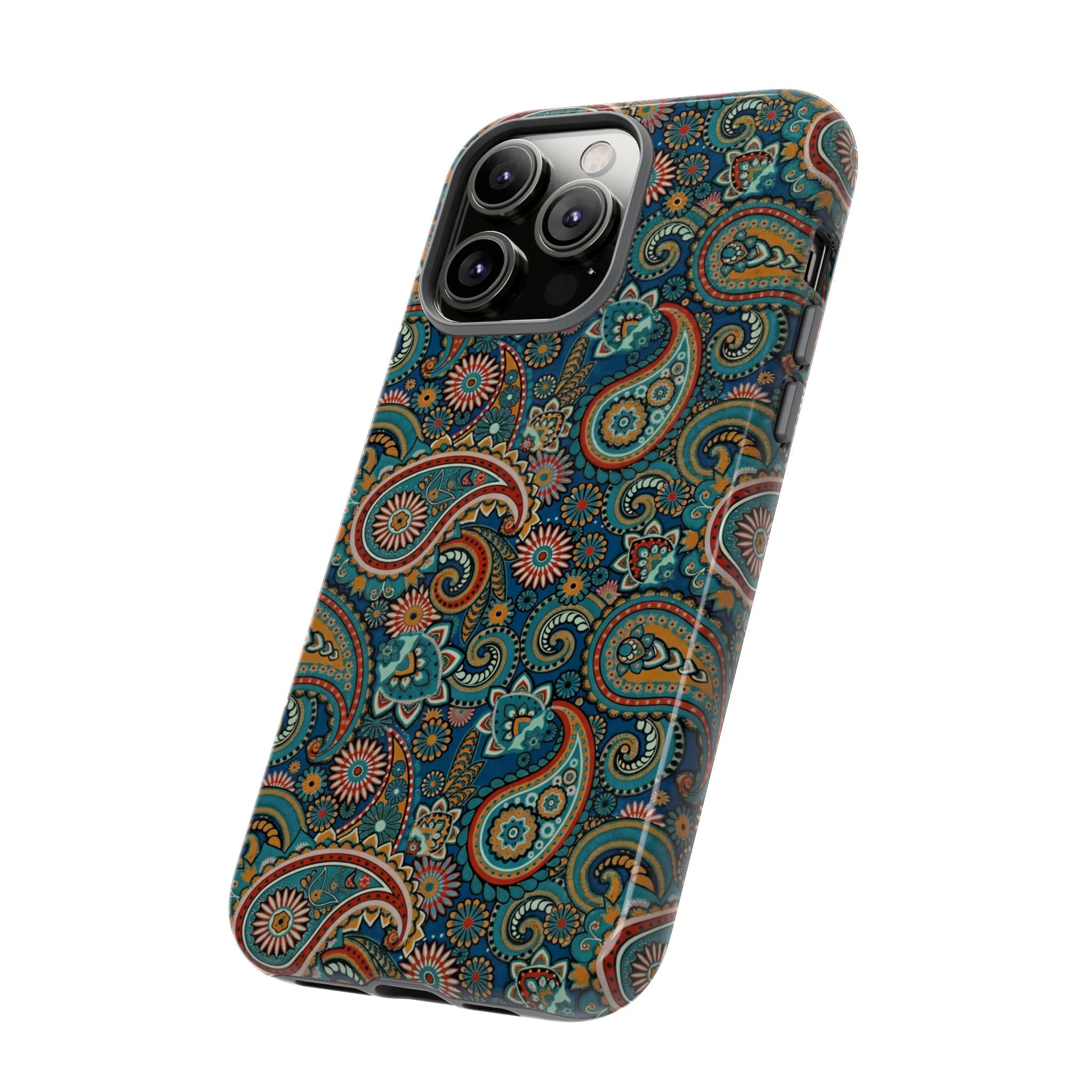 Batik Vibrant Paisley Protective Tough iPhone Case