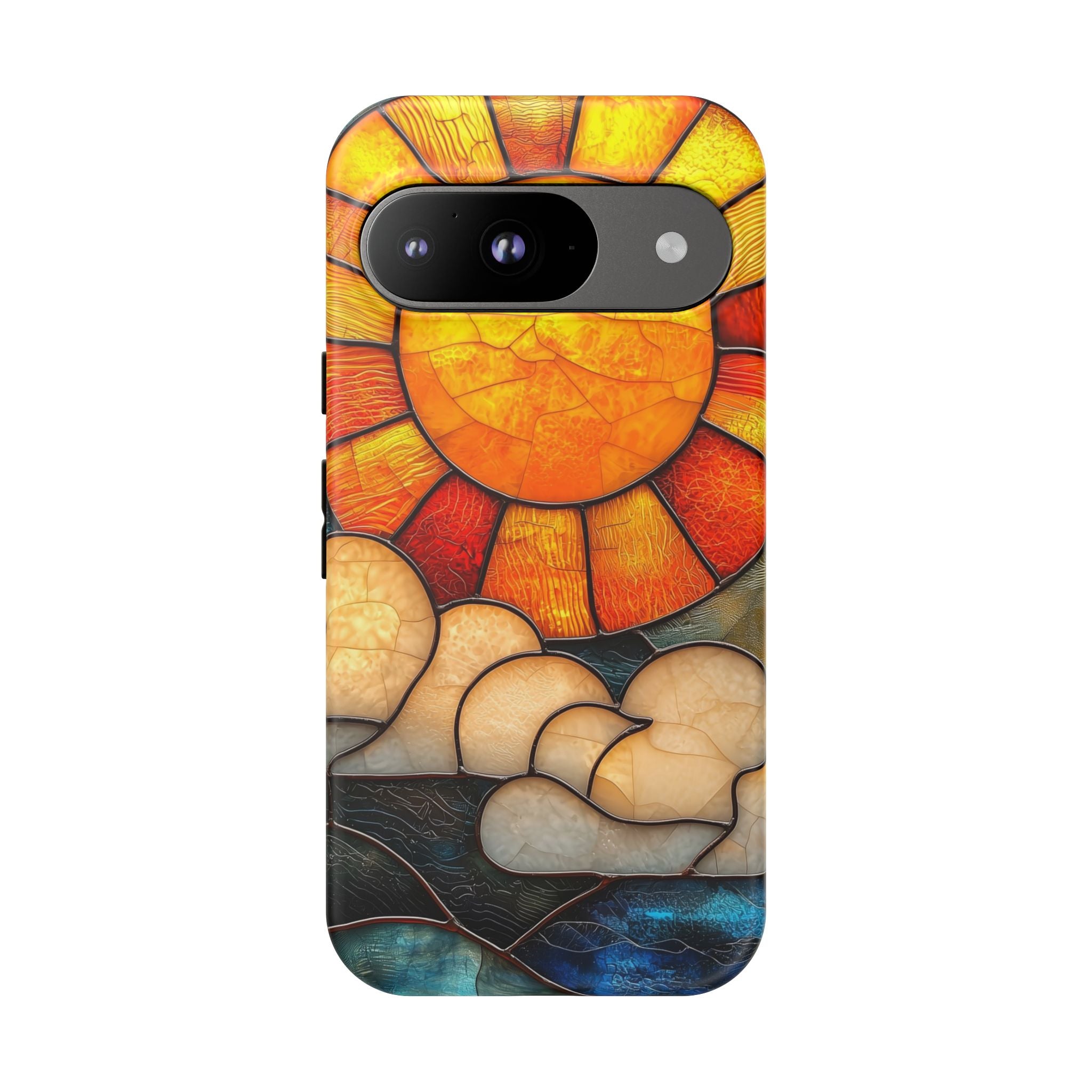 Stained Glass Sun & Clouds Google Pixel Case