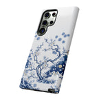 Vintage Blue White Porcelain Samsung Galaxy Phone Case | Chinoiserie Floral Tough Cover