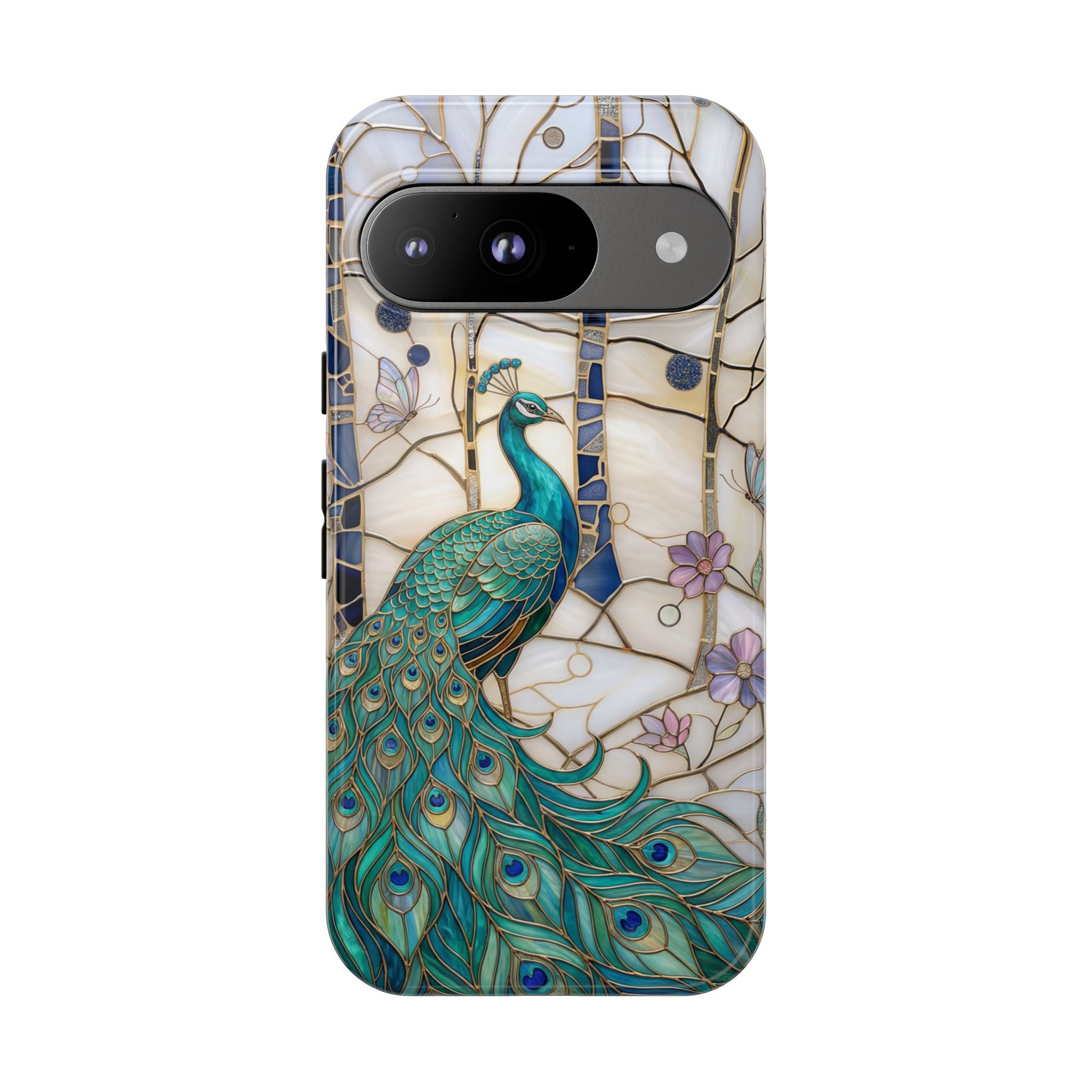 Peacock Stained Glass Google Pixel Case
