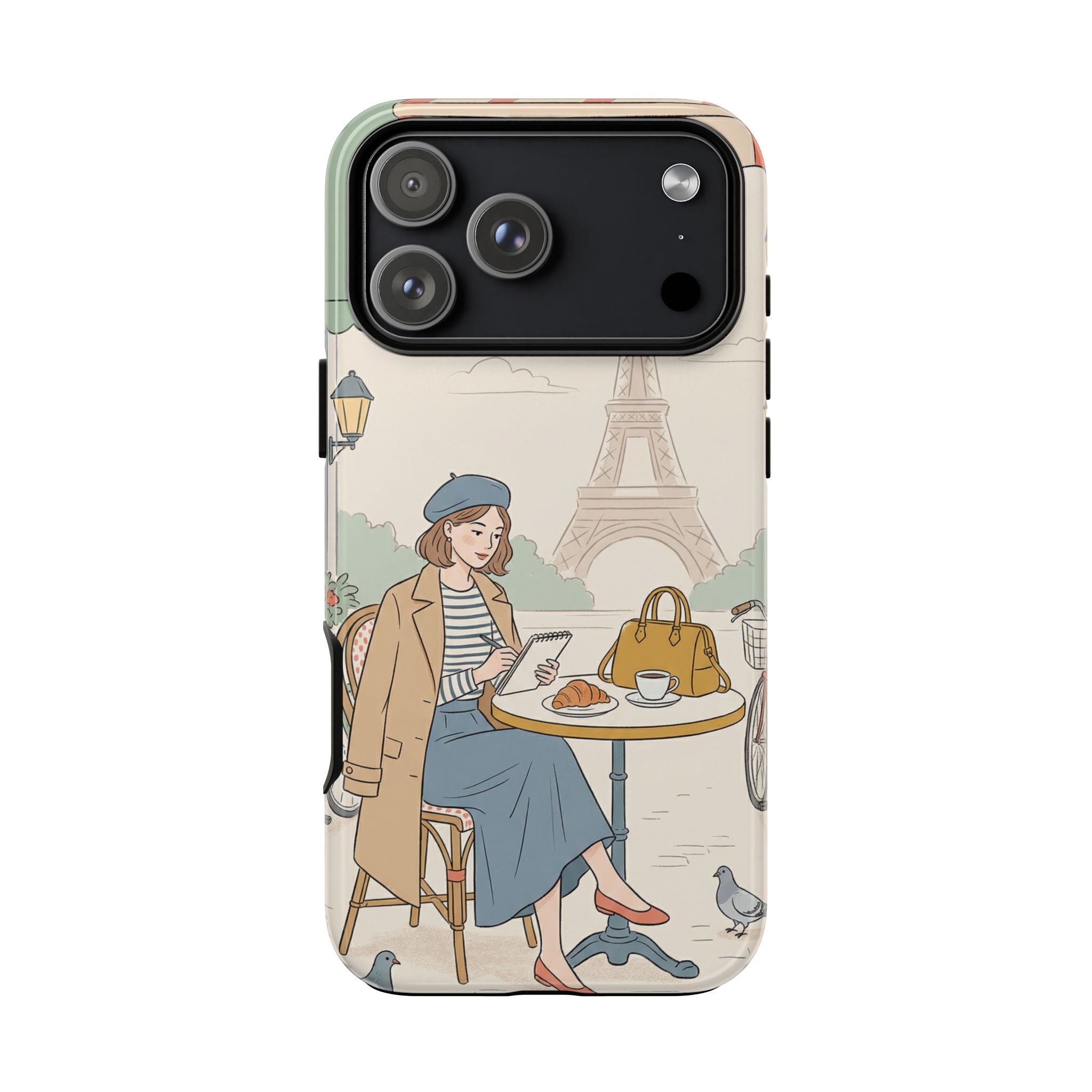 Paris Cafe iPhone Case | Cute Vintage Eiffel Tower Travel