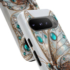 Butterfly Gem Phone Case — Steampunk Teal Jewel Google Galaxy Case