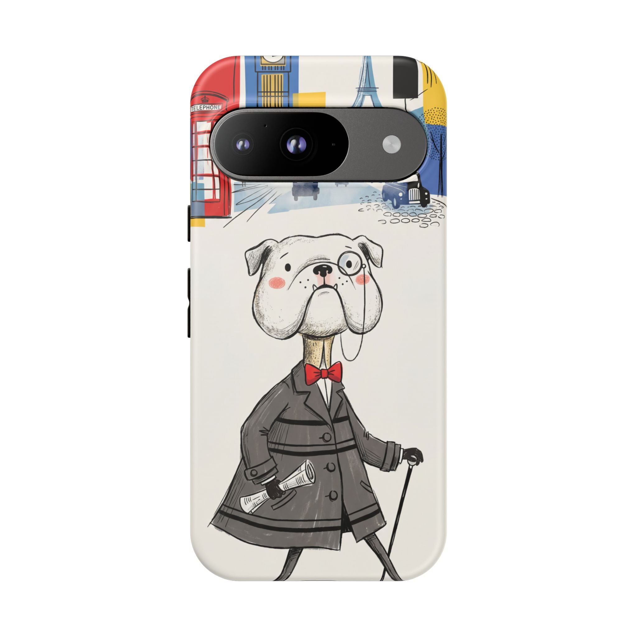 Vintage Dapper Gentleman Bulldog Google Pixel Phone Case