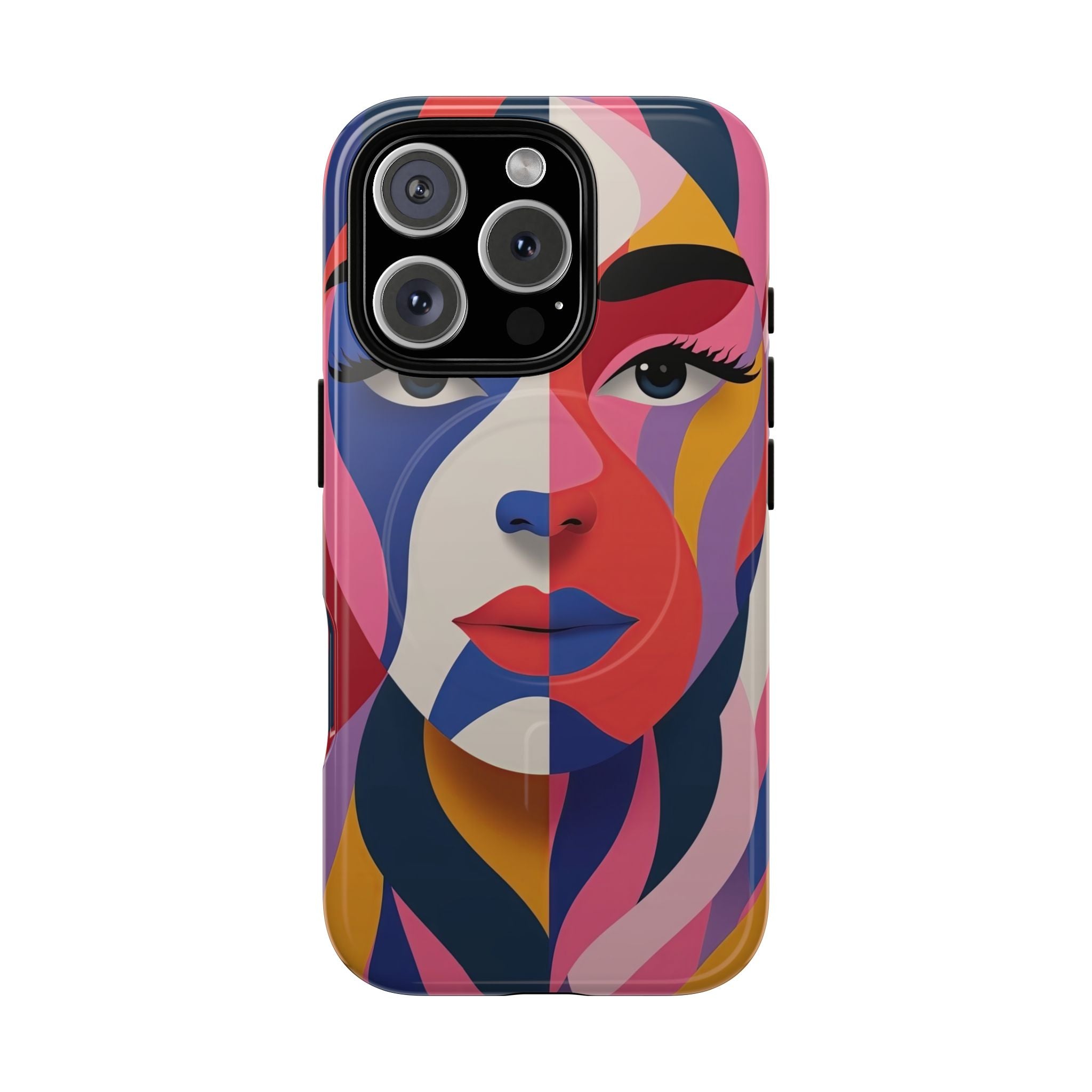 Abstract Colourful Face MagSafe iPhone Case | Vibrant Pop Art