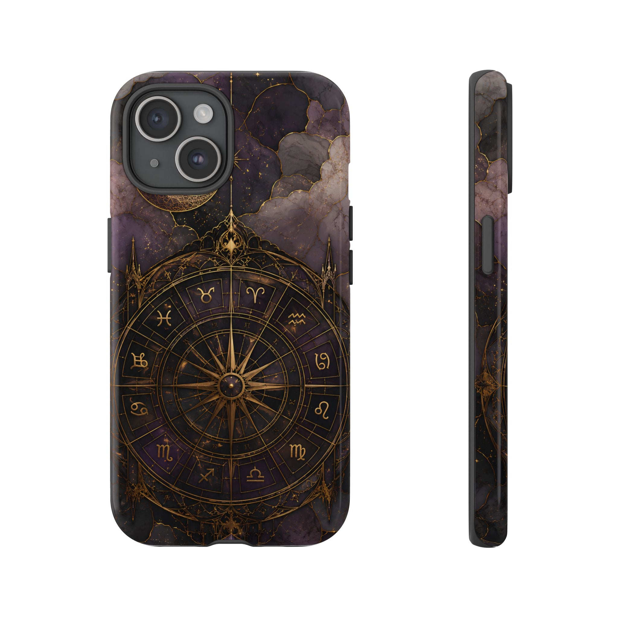 Vintage Astrology Compass iPhone Case | Celestial Zodiac iPhone Case
