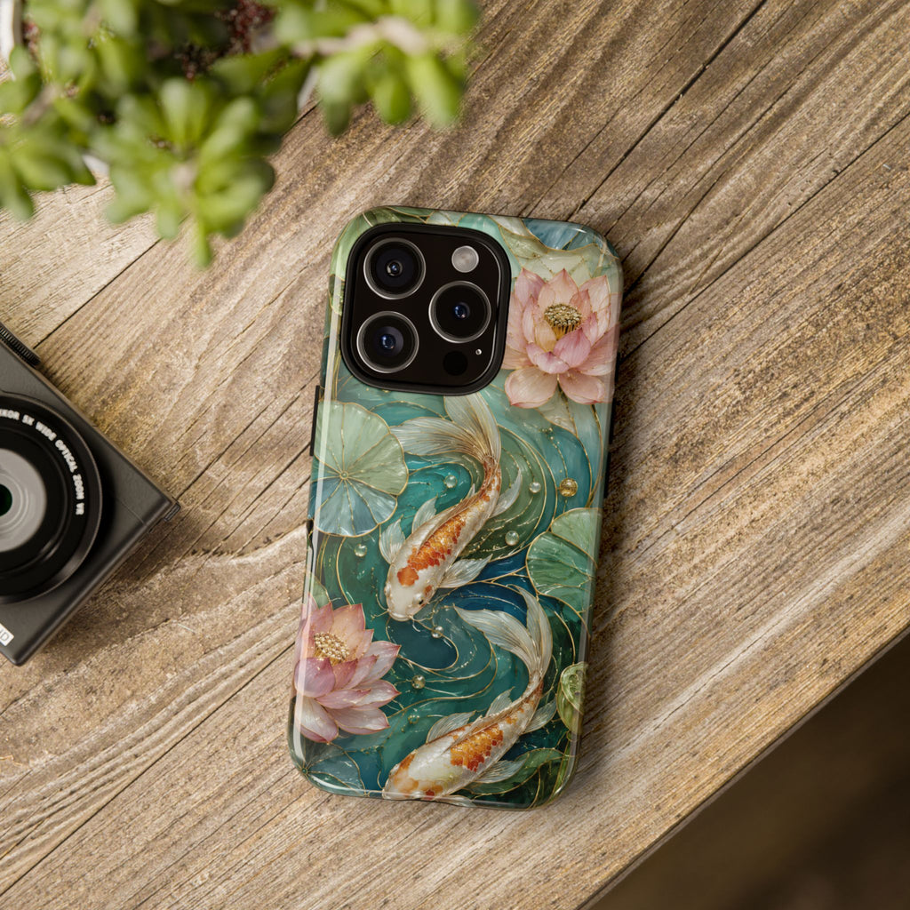Koi Fish iPhone Case | Lotus Pond Art Cover