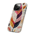 Autumn Leaf Tough iPhone Case | Watercolour Feathered Fall Design