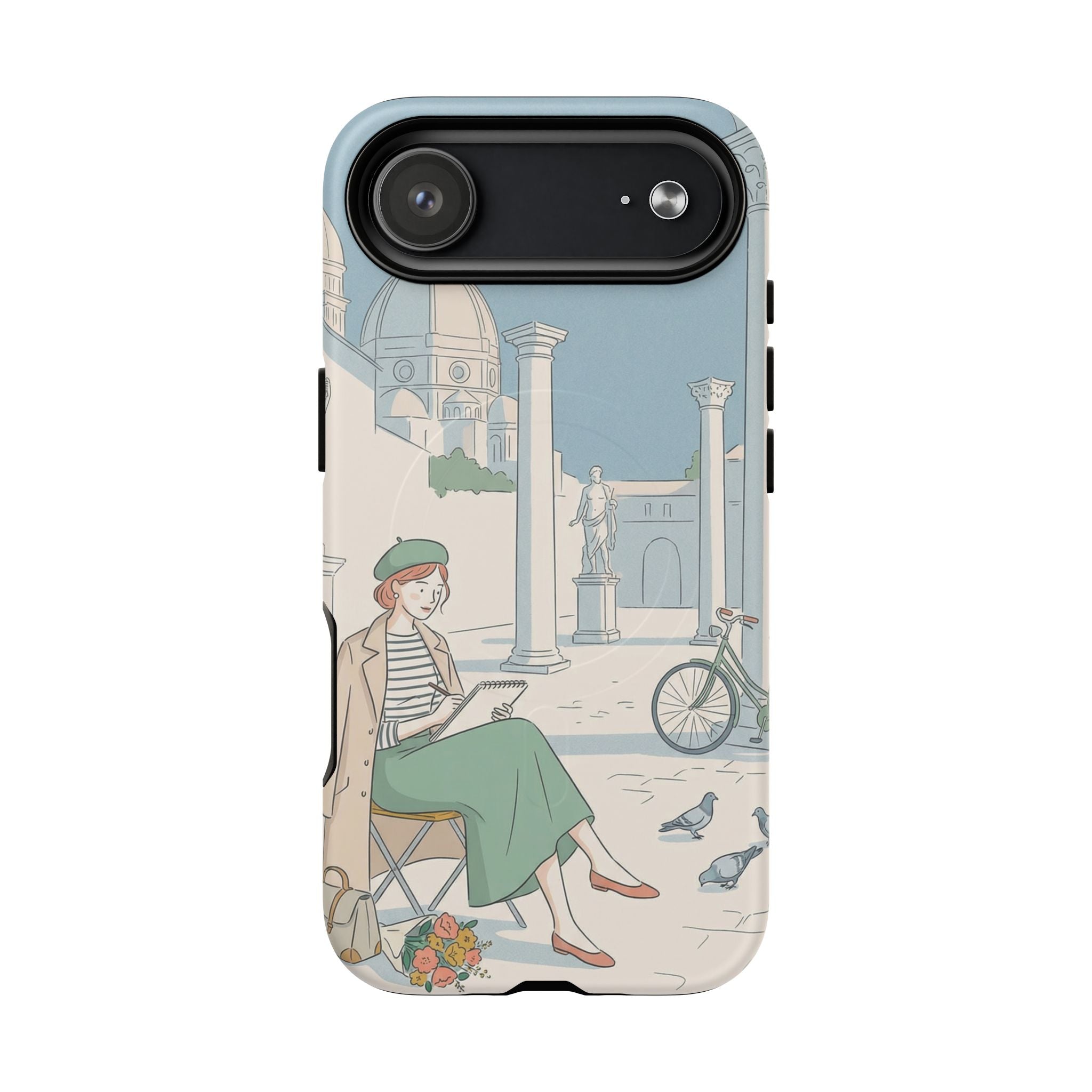 Florence Art Aesthetic MagSafe iPhone Case | Renaissance Italy Travel Illustration