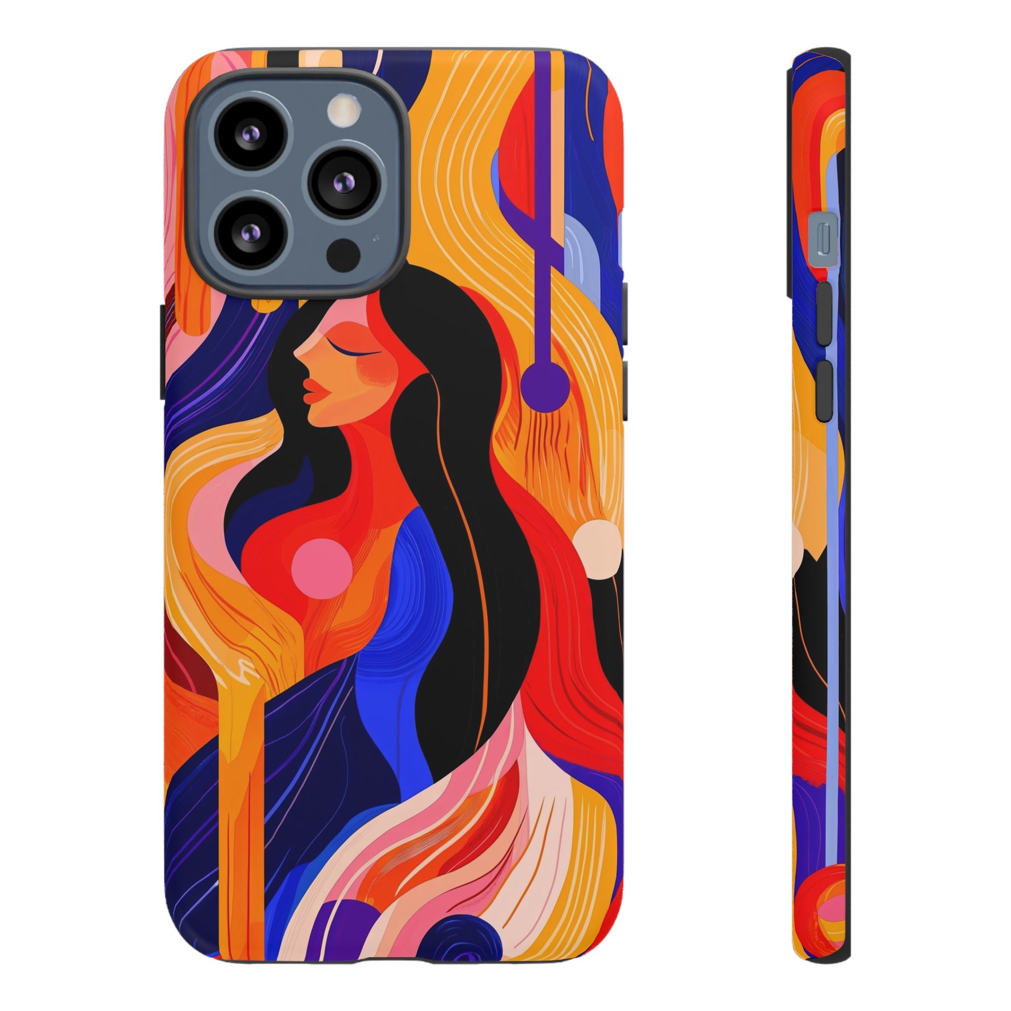 Abstract Colourful Woman iPhone Tough Case | Vibrant Artistic