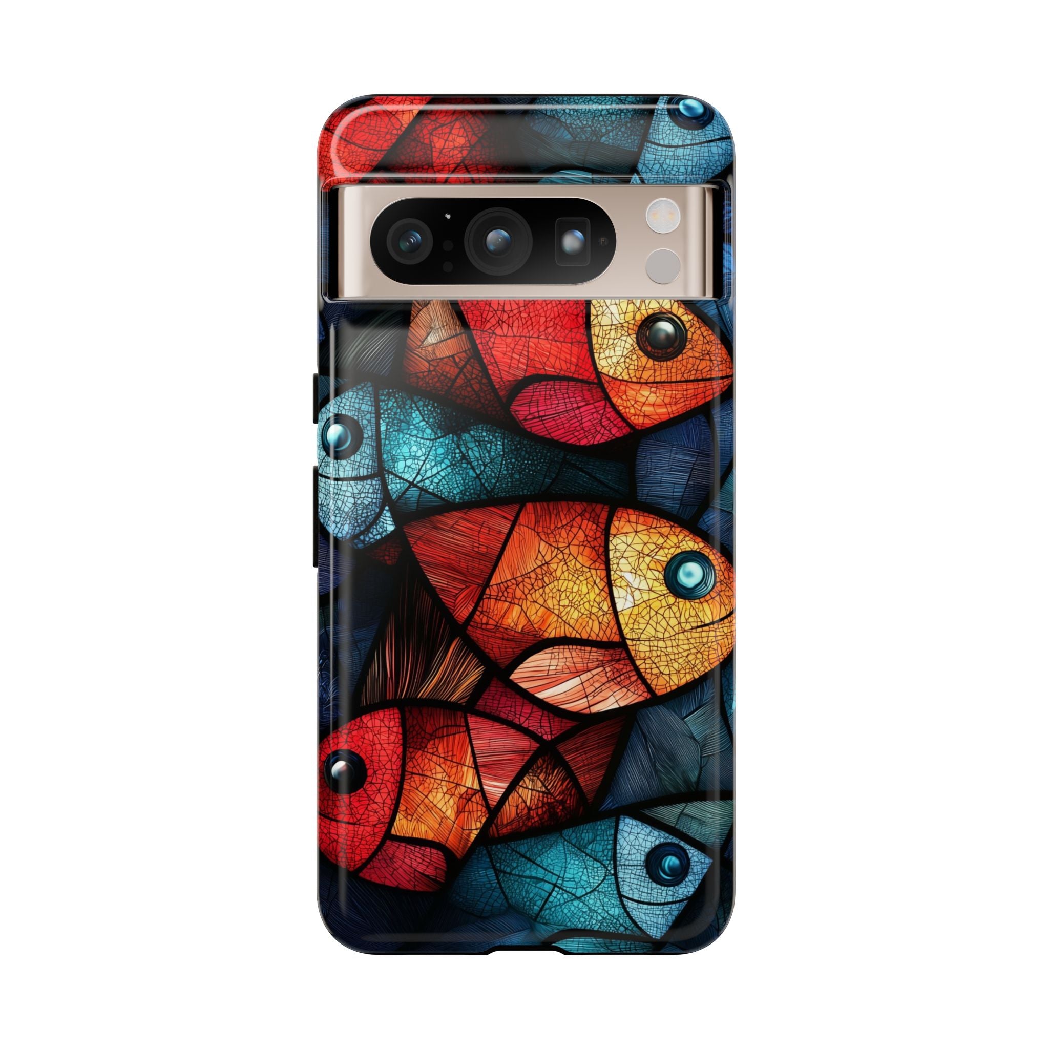 Fish Mosaic Tough Google Pixel Case — Colourful Artistic Fish Pattern