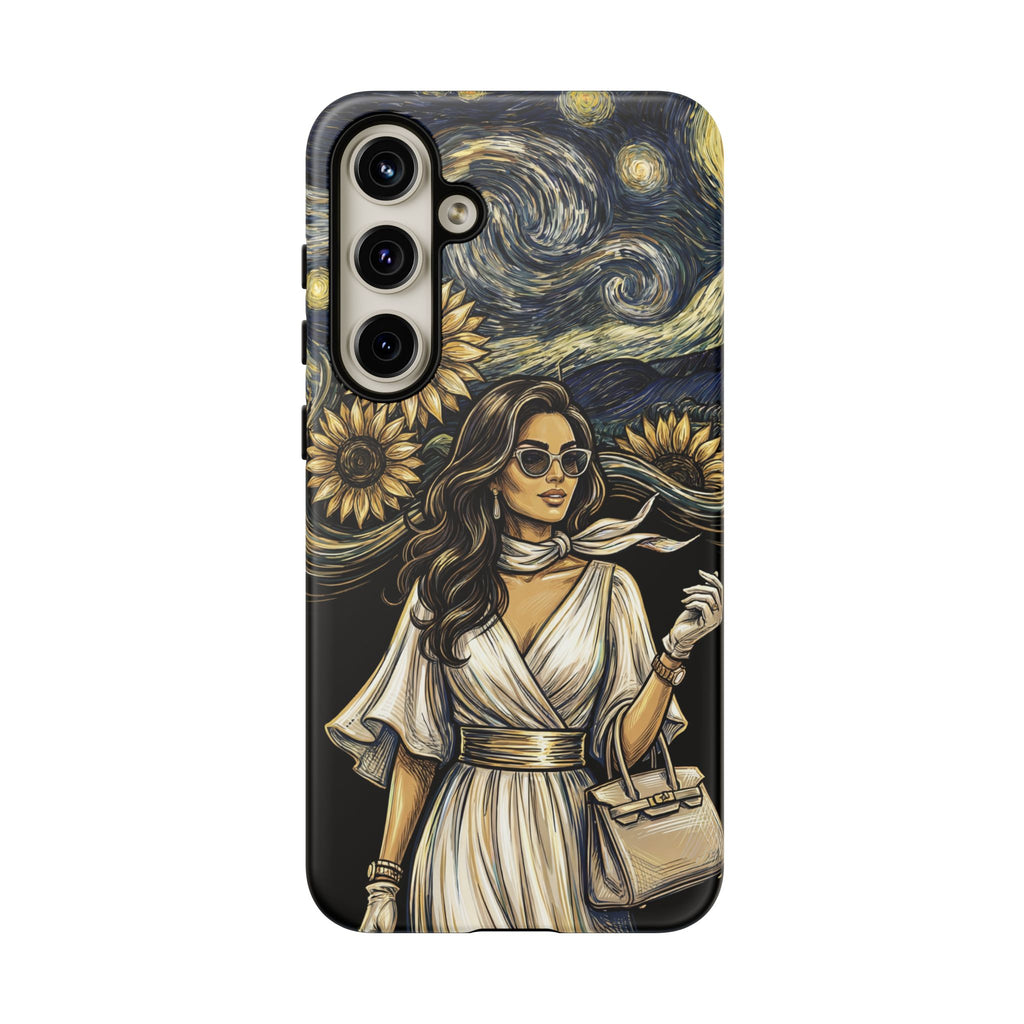 Van Gogh Night Sunflowers Samsung Galaxy Phone Case | Chic Woman Art