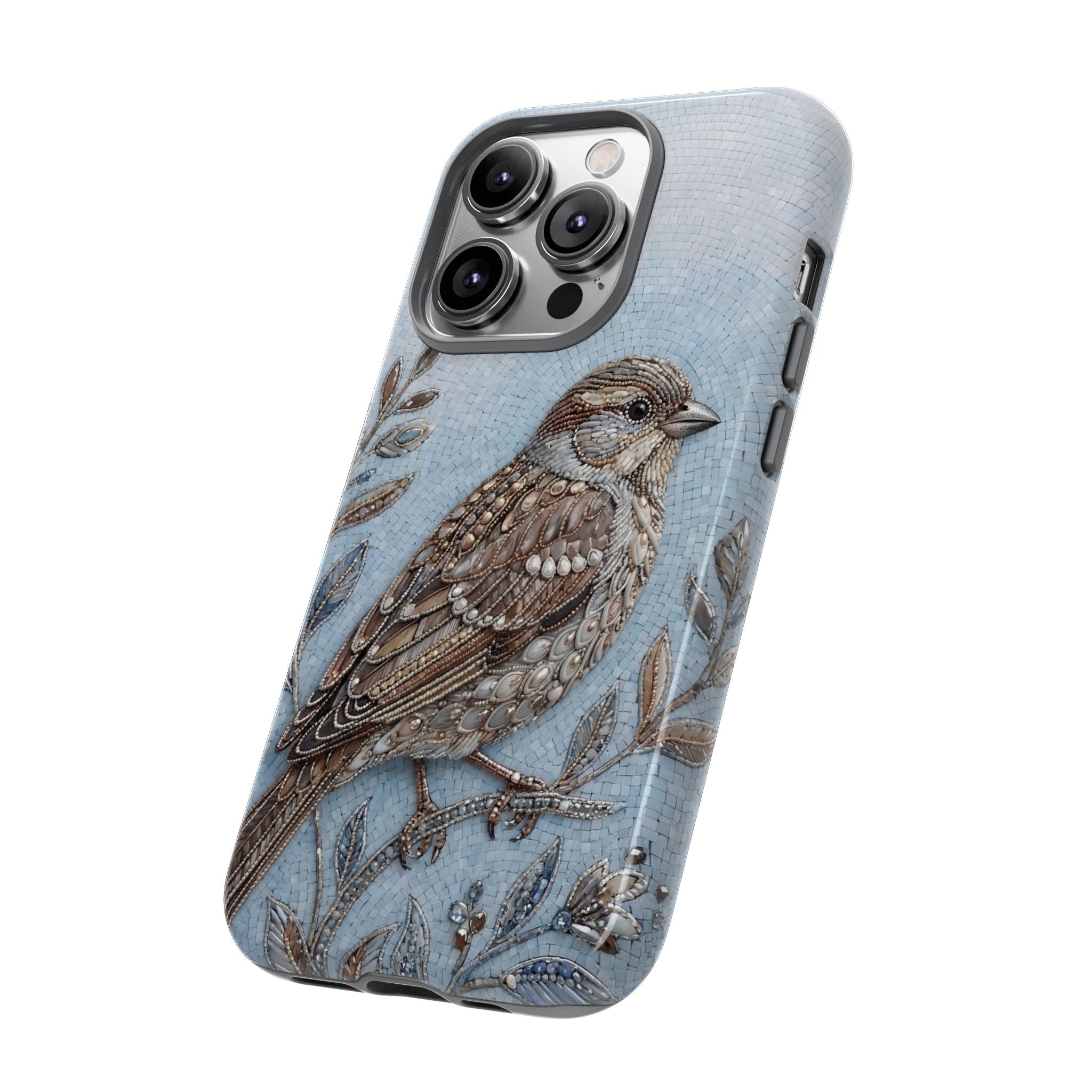 Bird Illustration iPhone Case — Sparrow Art Tough Phone Cover