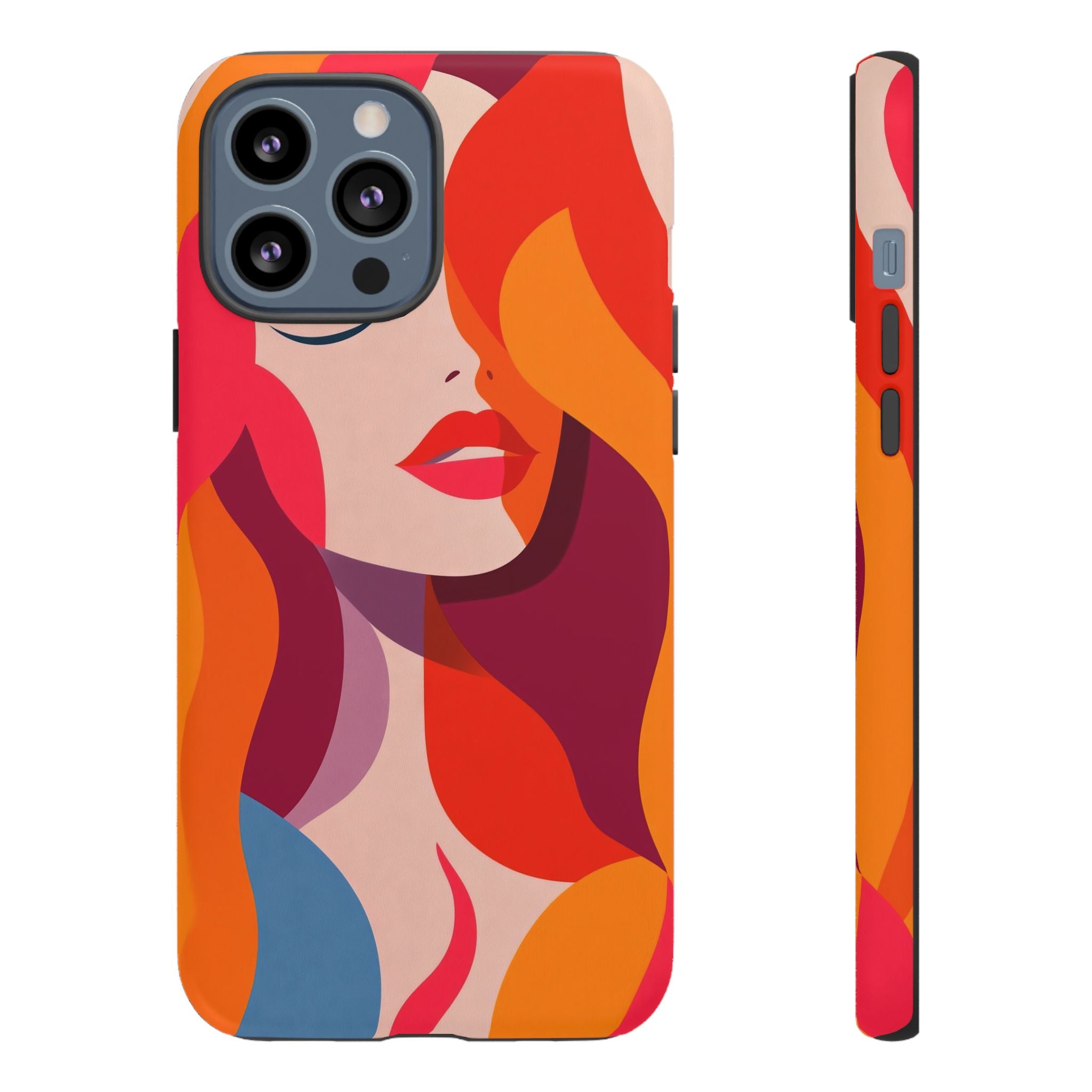 Retro Pop Art Woman iPhone Case | Bold Colourful Abstract Portrait