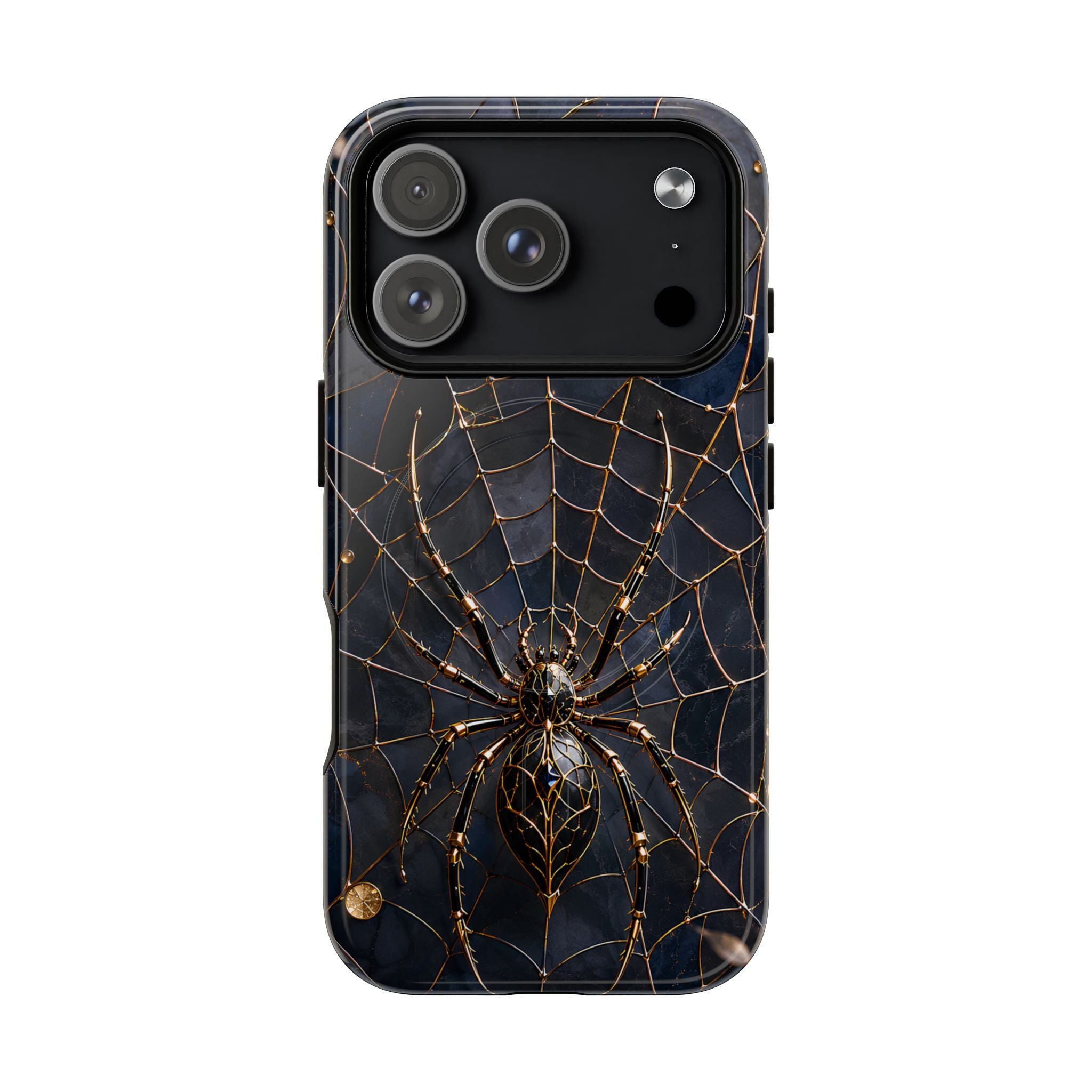 Golden Spider Web Tough MagSafe Case