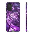 Custodia rigida per Samsung Galaxy Purple Vortex — Cover protettiva a spirale astratta