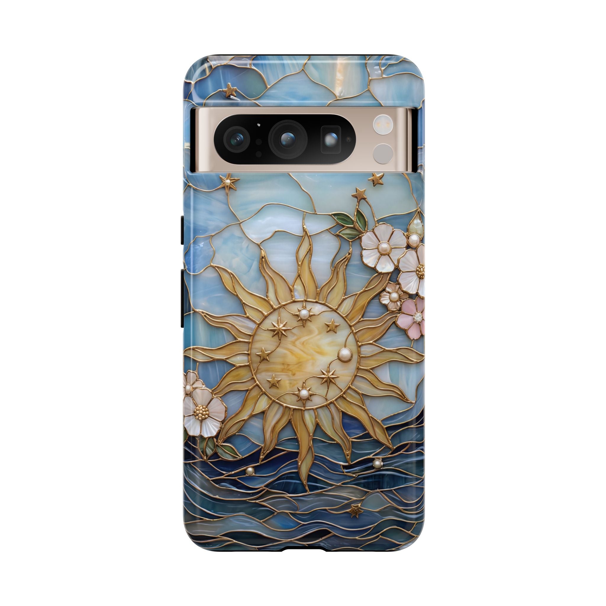 Stained Glass Floral Sun & Sea Tough Google Pixel Case