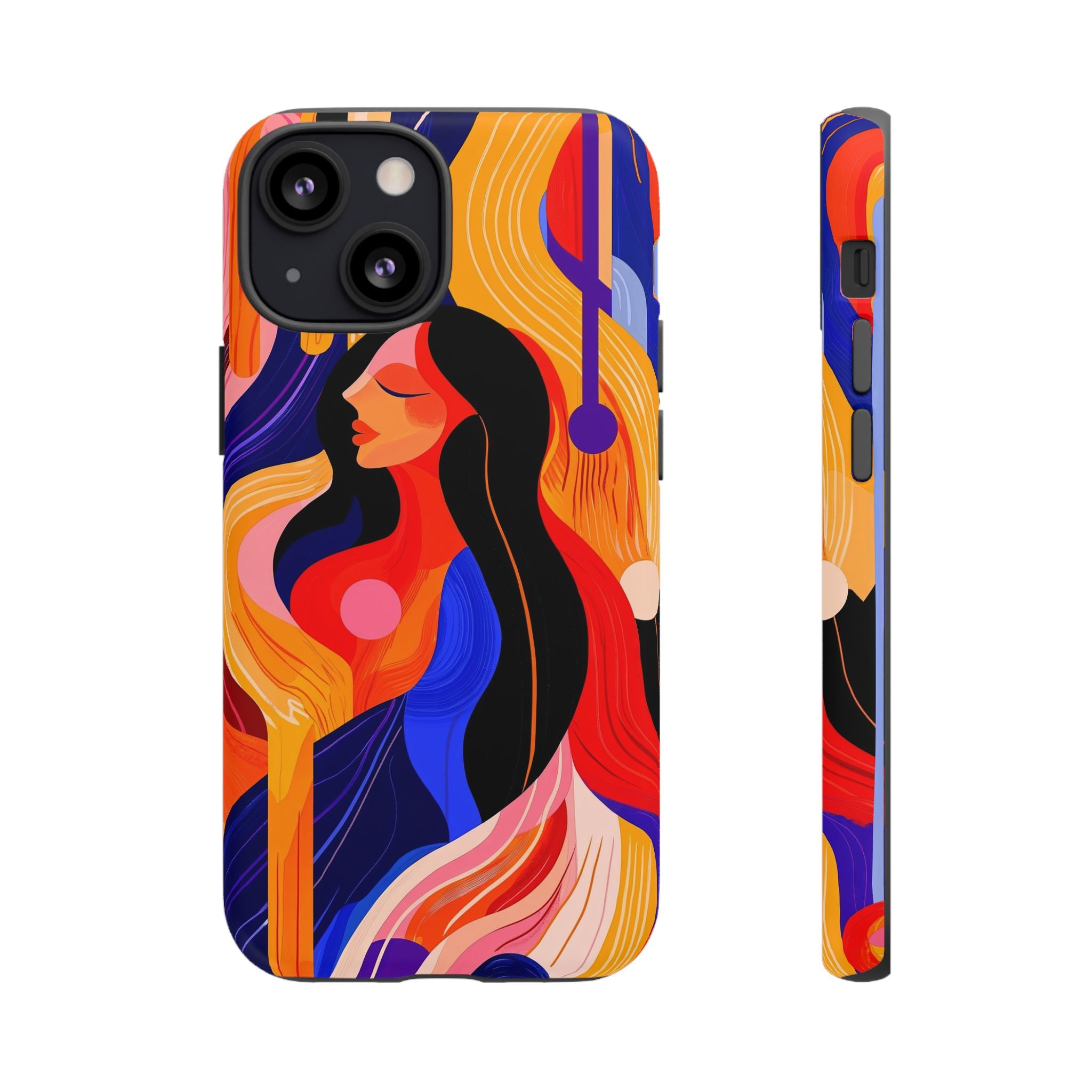 Abstract Colourful Woman iPhone Tough Case | Vibrant Artistic