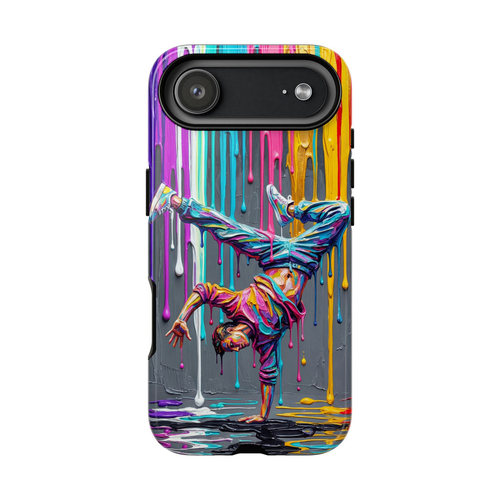 Colorful Breakdancer Graffiti Tough iPhone Case
