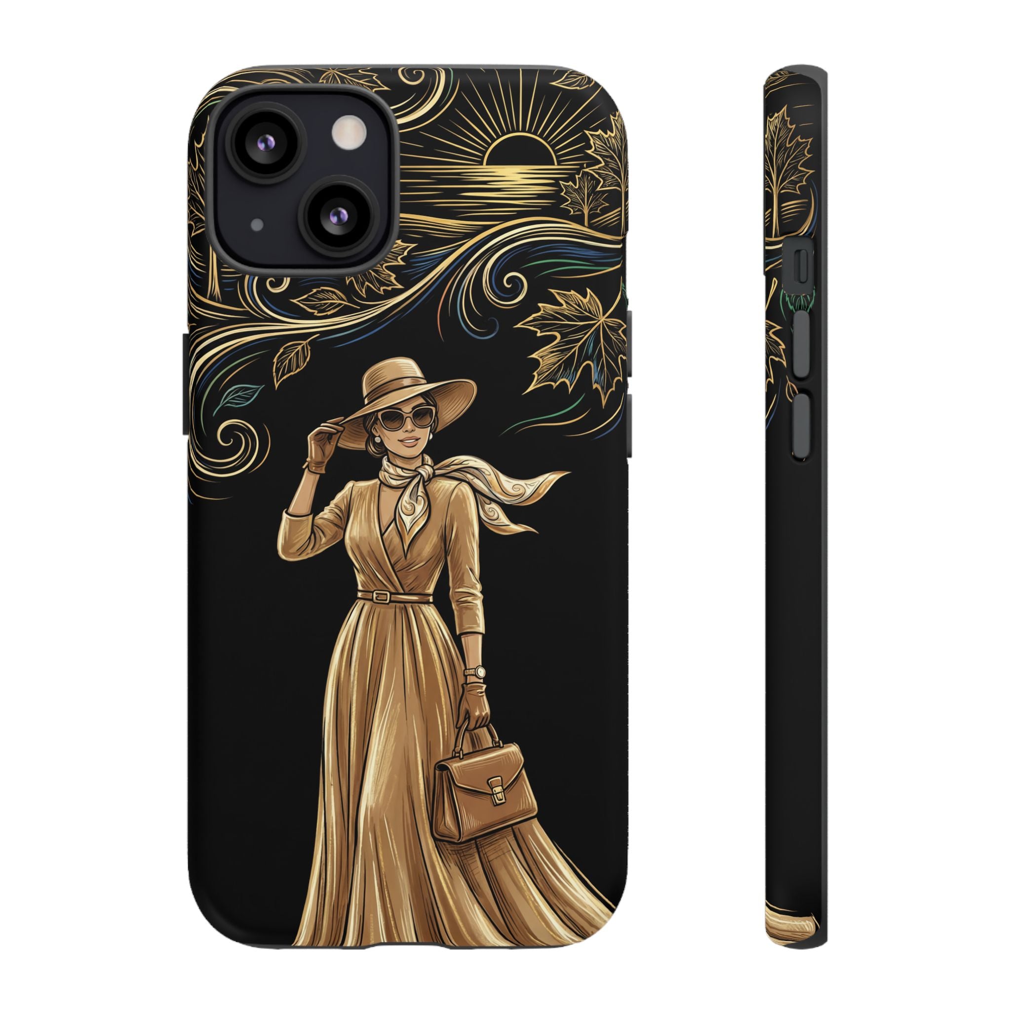 Vintage Autumn Lady iPhone Case