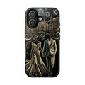 Romantic Night Walk iPhone Case | Elegant Couple Art
