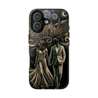 Romantic Night Walk iPhone Case | Elegant Couple Art