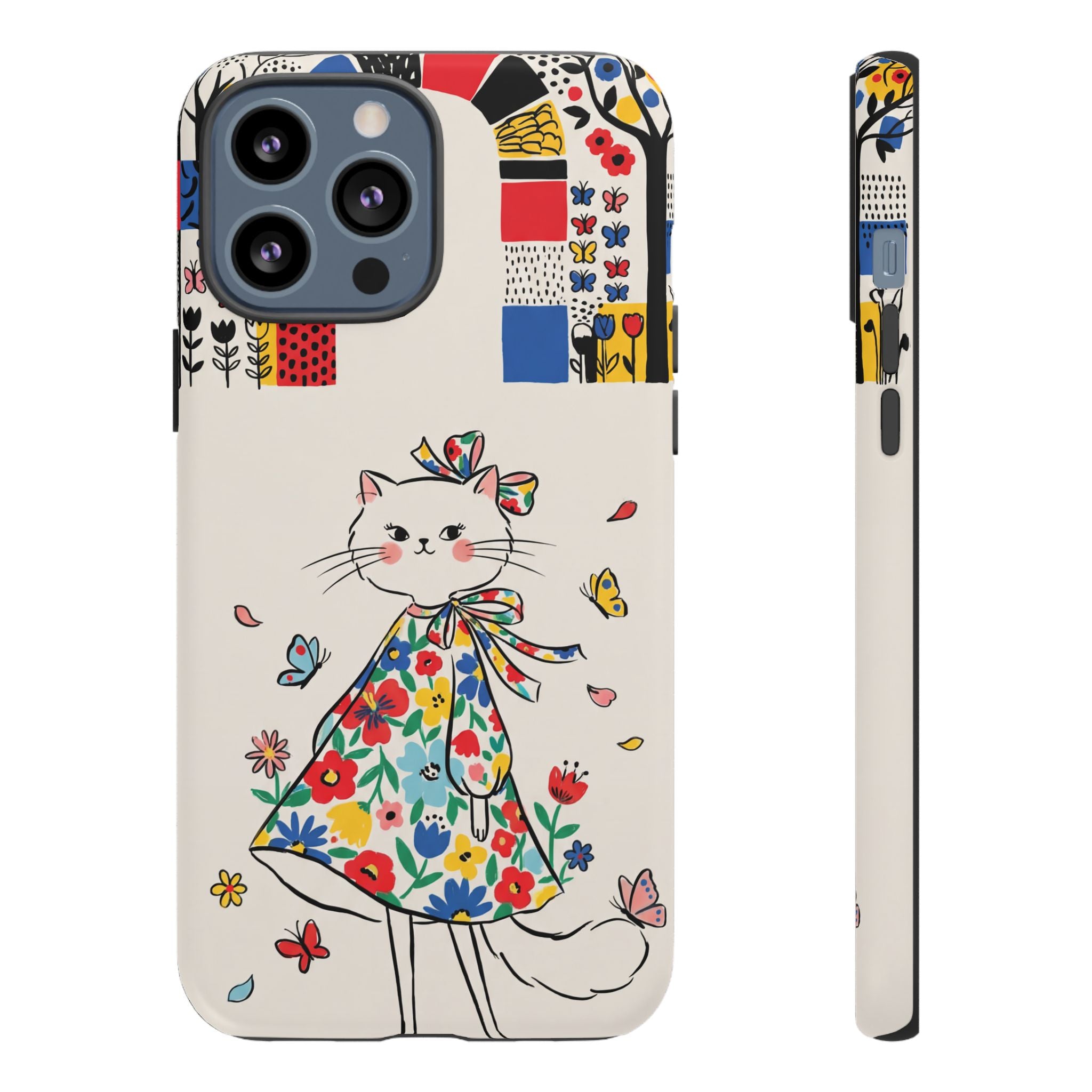 Floral Kitty iPhone Case | Cute Cat