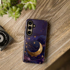 Moon & Stars Samsung Galaxy Phone Case | Celestial Crescent Moon Phone Case